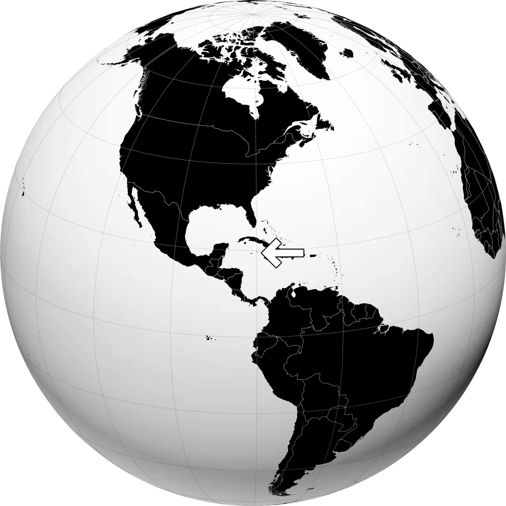 কেম্যান দ্বীপপুঞ্জ গ্লোবে