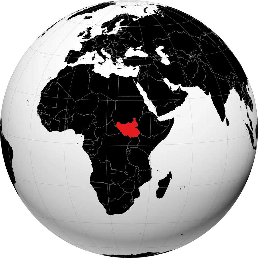 দক্ষিণ সুদান গ্লোবে